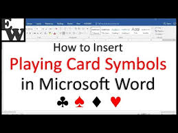 How to make a birthday card on wordpad flavmain info. How To Insert Playing Card Symbols In Microsoft Word
