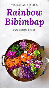 Delicious Vegetarian Rainbow Vegetarian Bibimbap Alphafoodie Recipe Bibimbap Recipe Vegetarian Recipes Healthy Vegetarian