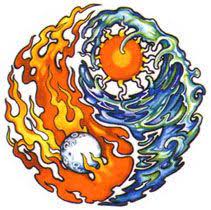 Fire and ice yin and yang. Pin On Art Ying Yang