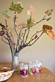 How to make a thanksgiving grateful tree supplies: How To Make A Thankful Tree With Real Fall Leaves Rhythms Of Play