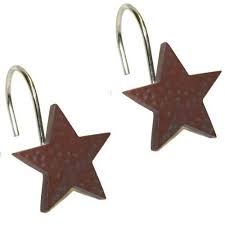 Red Star Shower Curtain Hooks With Images Bathroom Red Shower Curtain Decor Star Shower