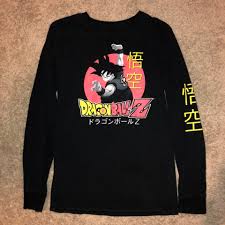 See dragonball is based on journey to the west, dragon ball z no though, is just a dragged out pokemon crapily done anime. Dragon Ball Z Long Sleeve Shirt Has Japanese Depop