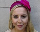 Lilac Lavender Lemon Pale Yellow Light Purple Flower Feather Floral Hat  Hair Fascinator Races Wedding U1z15