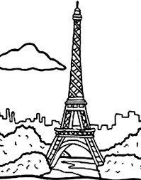 The eiffel tower was built as the entrance to the 1889 world's fair in paris. Holiday In Eiffel Tower Coloring Page Download Print Online Coloring Pages For Free Color Nimbus