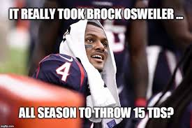 At least 24 teams should make the call. Memes Celebrate Deshaun Watson Mock The Browns Deshaun Watson Texas Football Memes