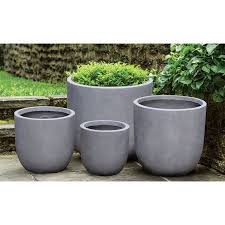 Kasamodern Modern Concrete Round Cement Planter Pot Walmart Com In 2020 Planters Planter Pots Concrete Pots