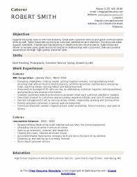 How to format a customer service resume. Caterer Resume Samples Qwikresume