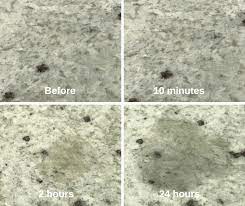 Rust stains are typically caused by a metallic object begin left on the surface, and generally are copper to brown. Staining Tests On Granite Marble Great Lakes Granite Marble