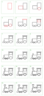Schoolwiz Hoe Teken Je Een Trein Kind Tekening Drawing Lessons Leer Tekenen