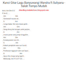 Kunci Gitar Lagu Banyuwangi Wandra Ft Suliana Salah Tompo Mudah Terbaru Update