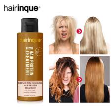 Protein hair treatment for dry damaged hair: Hairinque New 12 Chocolate Keratin Hair Treatment For Straightening Hair Repair Damaged Frizzy Hair Best For Hair Care Hair Scalp Treatments Aliexpress