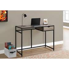 Unbranded Dark Taupe Computer Desk Hd7221 The Home Depot In 2020 Black Computer Desk Desks For Small Spaces Home Office Design