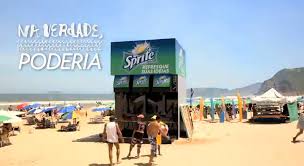 Sprite Installs Giant Soda Machine Shower On Beach Guerrilla Advertising Guerilla Marketing Sprite