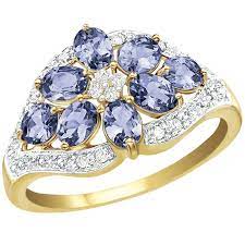 Tanzanite Diamond Bouquet Ring The Danbury Mint Tanzanite Jewelry Beautiful Jewelry Gemstones