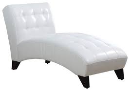 Bowery Hill Faux Leather Chaise Lounge In White Contemporary Indoor Chaise Lounge Chairs By Homesquare Choose a chaise lounge with storage to provide an extra repository to your room.