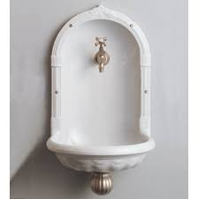 A few tricks and tips to make your bathroom installation a whole lot easier. Kenny And Company Herbeau 020120 Niche Wall Mounted Earthenware Fountain Sink In White Vintage Sink Washbasin Design Wall Niche