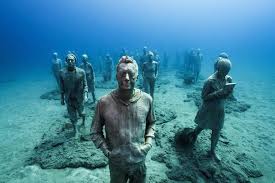 haunting human gyre made of over 200 underwater figures warns of climate change