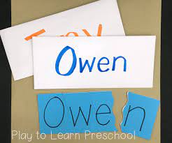 Name practice is beneficial at the beginning of kindergarten. Easy Do It Yourself Name Activities For Preschoolers