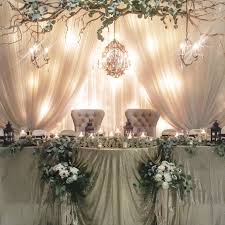 Two Big Vintage Chairs For Bride And Groom At Head Table Head Table Wedding Head Table Wedding Decorations Head Table Wedding Backdrop