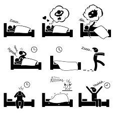 Man People Sleeping Dreaming Sex Nightmare Snoring Walking Insomnia Waking  Up Stick Figure Pictogram Icon. 349128 Vector Art at Vecteezy
