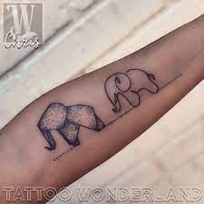 Origami And Single Line Elephants Tattoo Elephant Tattoos Tattoos Tattoo Shop