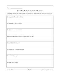 In math class, you have written and solved many mathematical equations. Classification Of Chemical Reactions Worksheet Answers Chemistry If8766 Nidecmege