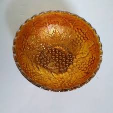 See more ideas about glassware, glass, glass design. Fenton Dining Fenton Carnival Glass Orange Bowl Grape Leaf Poshmark