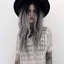White Ombre Hair Tumblr Silver Sok Pa Google Har Ideer