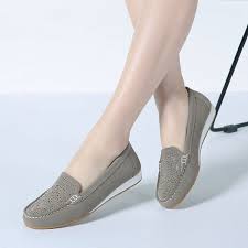 Women Slip On Ballet Flats Comfortable Rhinestone Suede Loafers Ladies Office Dress Work Shoes Khaki Cc189sm5u2u Footwear Design Women Comfortable Office Shoes Women Shoes