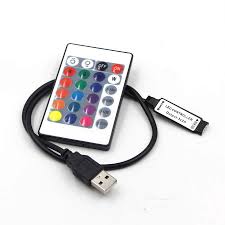 Ucuz Usb Rgb Kontrolor 5 V 12 V 24 Tuslar Ir Uzaktan Kumanda Led 5 V Rgb Led Icin Dimmer Usb Serit Isik Bant Lambasi Satin Kalite Rgb Uzaktan Kumanda Usb Led