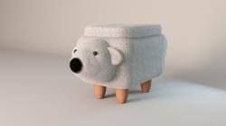Jean royã¨re polar bear sofa. Jean Royere Bear Chair 3d Models Stlfinder
