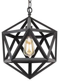 Kira Home Trenton 16 Wrought Iron Metal Geometric Pendant Chandelier Transitional Pendant Lighting By Modum Decor