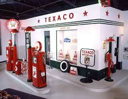 Vintage texaco gas and oil sign. Vintage 1950s Texaco Gas Station Display