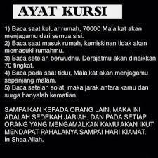 Barang siapa yang membaca ayat kursi setiap kali selesai dari solat fardu, maka tidak ada perkara yang akan menghalangnya untuk masuk ke hadith ini jelas menunjukkan bagaimana rasulullah ﷺ mendidik para sahabat agar tidak meninggalkan bacaan ayat kursi setiap kali selesai dari solat. Raudhah Al Muhaddithin Hadis Kelebihan Ayat Kursi Sahih Dan Palsu