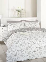 french bird flowers floral toile taupe grey double duvet cover set ebay bird duvet covers vintage bed bed duvet covers