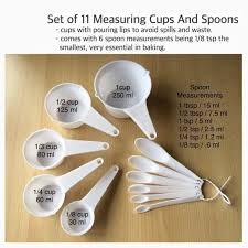 If vc = 70 then vtbsp = 1 120 tbsp. Cod Dvx 1215 11 In 1 Plastic Measuring Cups Spoon Set Lightweight Baking Cup Spoons Tool Shopee Philippines