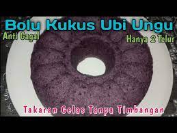 2/3 gls margarin) resep kue bolu karamel sarang semut, caramel cake, cuma 2 telur takaran sendok dan 6 bahan. Bolu Ubi Ungu Kukus 2 Telur Lembut Dan Simple Cemilan Buka Puasa Youtube