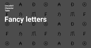 Symbol pictures and text icons. Fancy Letters ê­¿ à¸™ ê­¿ â„Š â„¬ Copy And Paste Unicode Character Table