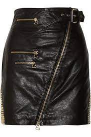 Pierre Balmain Studded Leather Skirt Studded Leather Skirt Black Leather Mini Skirt Leather Skirt