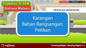Tingkatan bilangan pelajar tarikh masa tajuk. Tingkatan 4 Bahasa Melayu Spm Karangan Bahan Rangsangan Petikan Youtube
