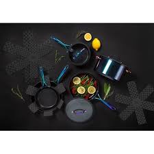 Thyme Table 12 Piece Nonstick Ceramic Cookware Set Blue Walmart Com In 2020 Ceramic Cookware Set Ceramic Cookware Cookware Set