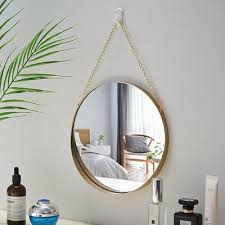 See more ideas about interior, home, interior design. Holy Home Living Bath Bathroom Mirrors Wall Hanging Gold Brass Round Mirror For Bedroom Hall Decor Include Hanging Rod Shopee Malaysia