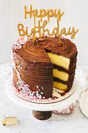 Old Fashioned Yellow Birthday Cake Hummingbird High Recipe Chocolate Layer Cake Recipe Yellow Birthday Cakes Pretty Birthday Cakes
