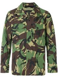Rag Bone Heath Camouflage Print Cotton Blend Shirt Jacket In Green Modesens Camouflage Shirt Shirt Jacket Jackets