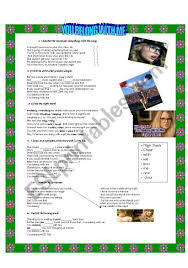 You belong with me original artist(s): You Belong With Me Lyrics Esl Worksheet By Cajessi