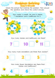 tony s wreath worksheet free problem solving printable for kids