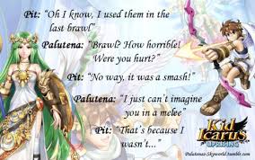 A Conversation Between The Two Lol Kid Icarus Uprising Kid Icarus Icarus