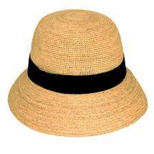 Crochet Raffia Bucket Hatnatural Crochet Raffia Hats Crochet Crown