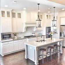 Favorite Kitchen Look Simple Clean Cavinets Solid Grey Counter Glass Top Cabinets Kitchen Island Dimensions Interior Design Kitchen Kitchen Island Design