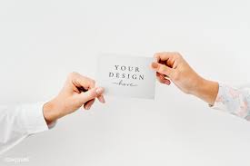 Download Premium Psd Of Hands Holding A White Card Mockup 1210283 In 2020 Design Mockup Free Mockup Cards